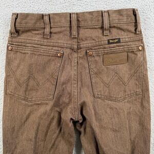 Wrangler Jeans Mens 27x34 Brown Cowboy Cut Slim Fit Western Whiskey 936BKW